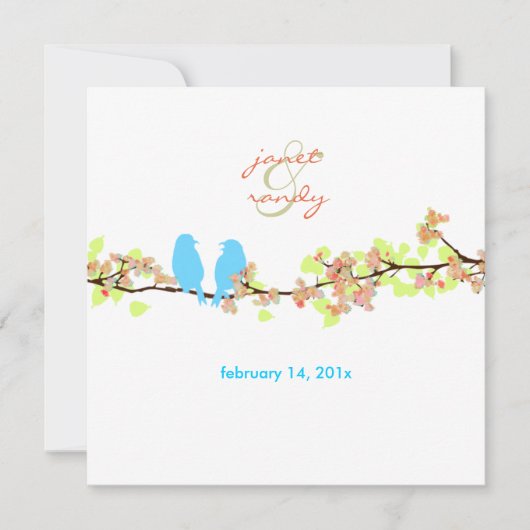 Invitation PixDezines INSÉPARABLES/BLUE/DO-IT-YOURSELF ARRIÈR (Devant)