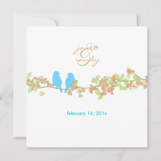 Invitation PixDezines INSÉPARABLES/BLUE/DO-IT-YOURSELF ARRIÈR (Devant)