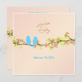 Invitation PixDezines INSÉPARABLES/BLUE/DO-IT-YOURSELF ARRIÈR (Devant / Derrière)