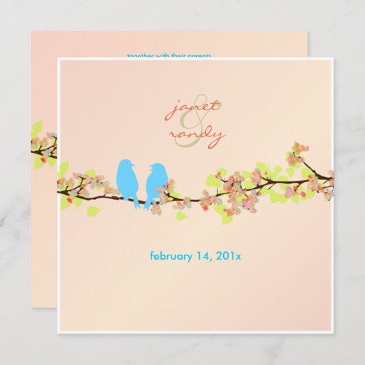 Invitation PixDezines INSÉPARABLES/BLUE/DO-IT-YOURSELF ARRIÈR (Devant / Derrière)