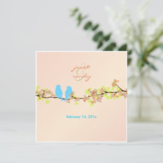 Invitation PixDezines INSÉPARABLES/BLUE/DO-IT-YOURSELF ARRIÈR (Debout devant)