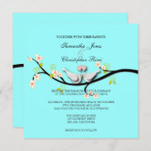 Invitation PixDezines Inséparables/Doves blanches (Devant / Derrière)