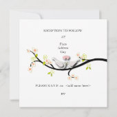 Invitation PixDezines Inséparables/Doves blanches (Dos)