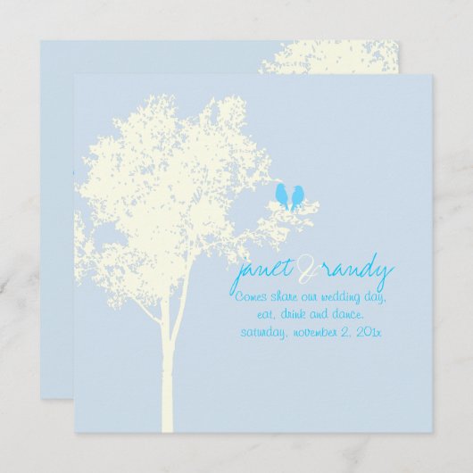 Invitation PixDezines Inséparables, Snow Ash Tree/DO-IT-YOURS (Devant / Derrière)