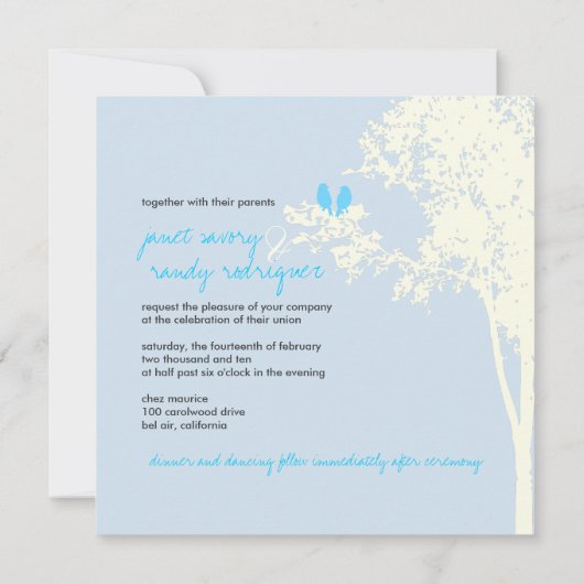 Invitation PixDezines Inséparables, Snow Ash Tree/DO-IT-YOURS (Dos)