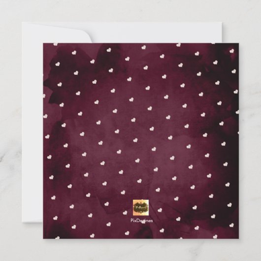 Invitation PixDezines Iridescente Blush Pink+Garnett, Matron (Dos)