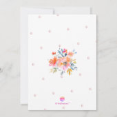 Invitation PixDezines Jardin Rose Bat mitzvah aquarelle (Dos)