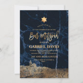 Invitation PixDezines Jerusalem+Blue Marble Bar Mitzvah (Dos)