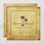 Invitation PixDezines Jumeaux Vintages, style Bahama (Devant / Derrière)