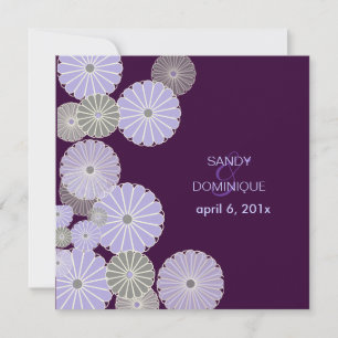 Invitation PixDezines Kiku / violet+prune