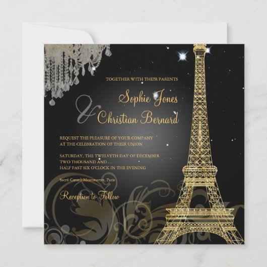 Invitation PixDezines la tour eiffel/paris (Dos)