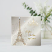 Invitation PixDezines LA TOUR EIFFEL/PARIS/CRYSTAL CHANDELIER (Debout devant)