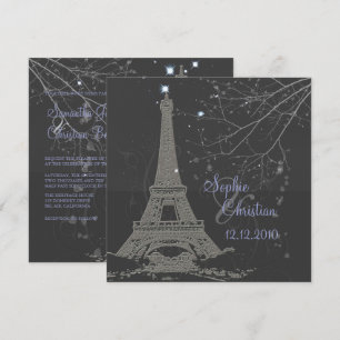 Invitation PixDezines La Tour Eiffel+Spirales