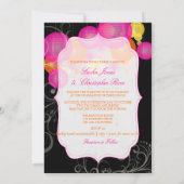 Invitation PixDezines lanternes rose+orange (Dos)