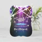 Invitation PixDezines Laser Lights/Faux Argent Couronne (Debout devant)