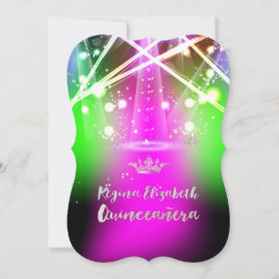 Invitation PixDezines Laser Lights Quinceanera/Sweet 15