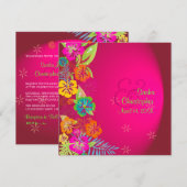 Invitation PixDezines Leis/Luau/hibiscus (Devant / Derrière)