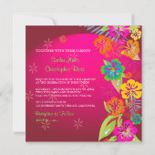 Invitation PixDezines Leis/Luau/hibiscus (Dos)