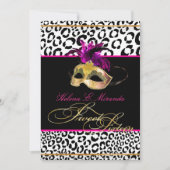 Invitation PixDezines Leopard Sweet 16 Masquerade/DO-IT-YOURS (Devant)