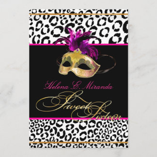 Invitation PixDezines Leopard Sweet 16 Masquerade/DO-IT-YOURS