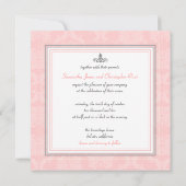 Invitation PixDezines Liliana Damask/DO-IT-YOURSELF Couleurs/ (Dos)