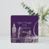 Invitation PixDezines London/Faux Silver Foil/do-it-yourself  (Debout devant)