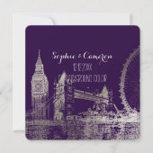 Invitation PixDezines London/Faux Silver Foil/do-it-yourself (Devant)