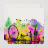 Invitation PixDezines LONDRES COULEUR EXÉCUTION/do-it-yoursel (Devant / Derrière)