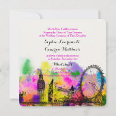 Invitation PixDezines LONDRES COULEUR EXÉCUTION/do-it-yoursel (Dos)