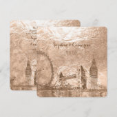 Invitation PixDezines londres urbain/faux feuille (Devant / Derrière)