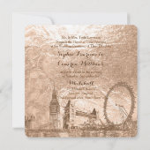 Invitation PixDezines londres urbain/faux feuille (Dos)