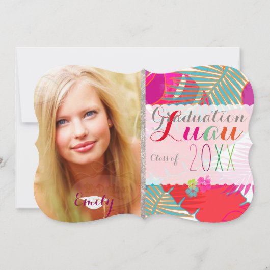 Invitation PixDezines Luau Graduation/Rainforest (Devant)