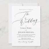 Invitation PixDezines Luxe Calligraphie minimaliste Mariage (Devant)