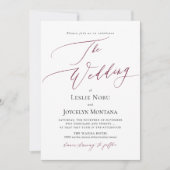 Invitation PixDezines Luxe Calligraphie minimaliste Mariage (Devant)