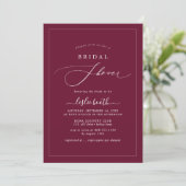 Invitation PixDezines Luxe Script Mariage Burgundy (Debout devant)
