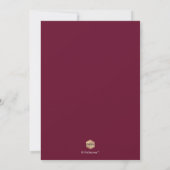 Invitation PixDezines Luxe Script Mariage Burgundy (Dos)