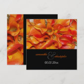Invitation PixDezines lys calla orange brûlé (Devant / Derrière)