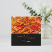 Invitation PixDezines lys calla orange brûlé (Debout devant)