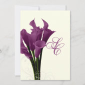 Invitation PixDezines lys calla violet/do-it-yourself (Devant)