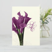 Invitation PixDezines lys calla violet/do-it-yourself (Debout devant)
