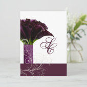 Invitation PixDezines lys calla violet/do-it-yourself (Debout devant)