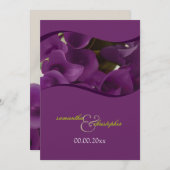 Invitation PixDezines lys calla violet/do-it-yourself (Devant / Derrière)