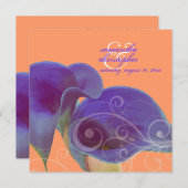 Invitation PixDezines lys calla violet/do-it-yourself (Devant / Derrière)