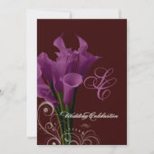 Invitation PixDezines lys calla violet/do-it-yourself (Devant)