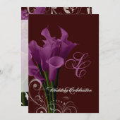 Invitation PixDezines lys calla violet/do-it-yourself (Devant / Derrière)