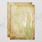 Invitation PixDezines Lys Vintages White Calla (Devant / Derrière)