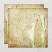 Invitation PixDezines Lys Vintages White Calla (Devant / Derrière)