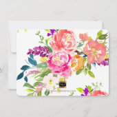 Invitation PixDezines Maid of Honor/Floral/Aquarelle/Printemp (Dos)