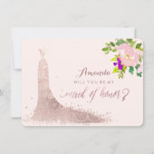 Invitation PixDezines Maid of Honor/Floral/Aquarelle/Printemp (Devant)