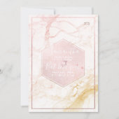 Invitation PixDezines Marble Blush rose Honeycomb Mitzvah ✡ (Devant)